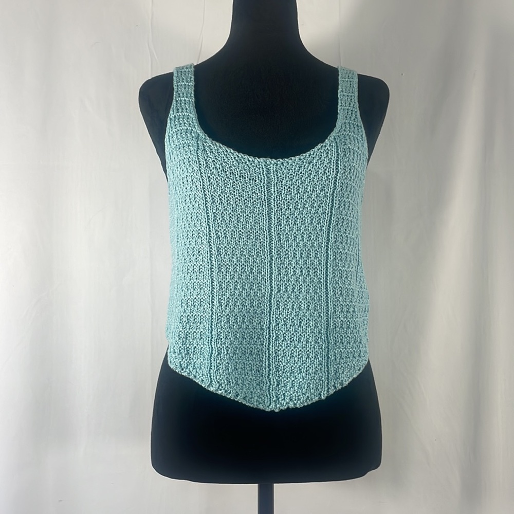 Cotton Candy, Sky Blue knit sweater, tank,light, large - Picture 7 of 7